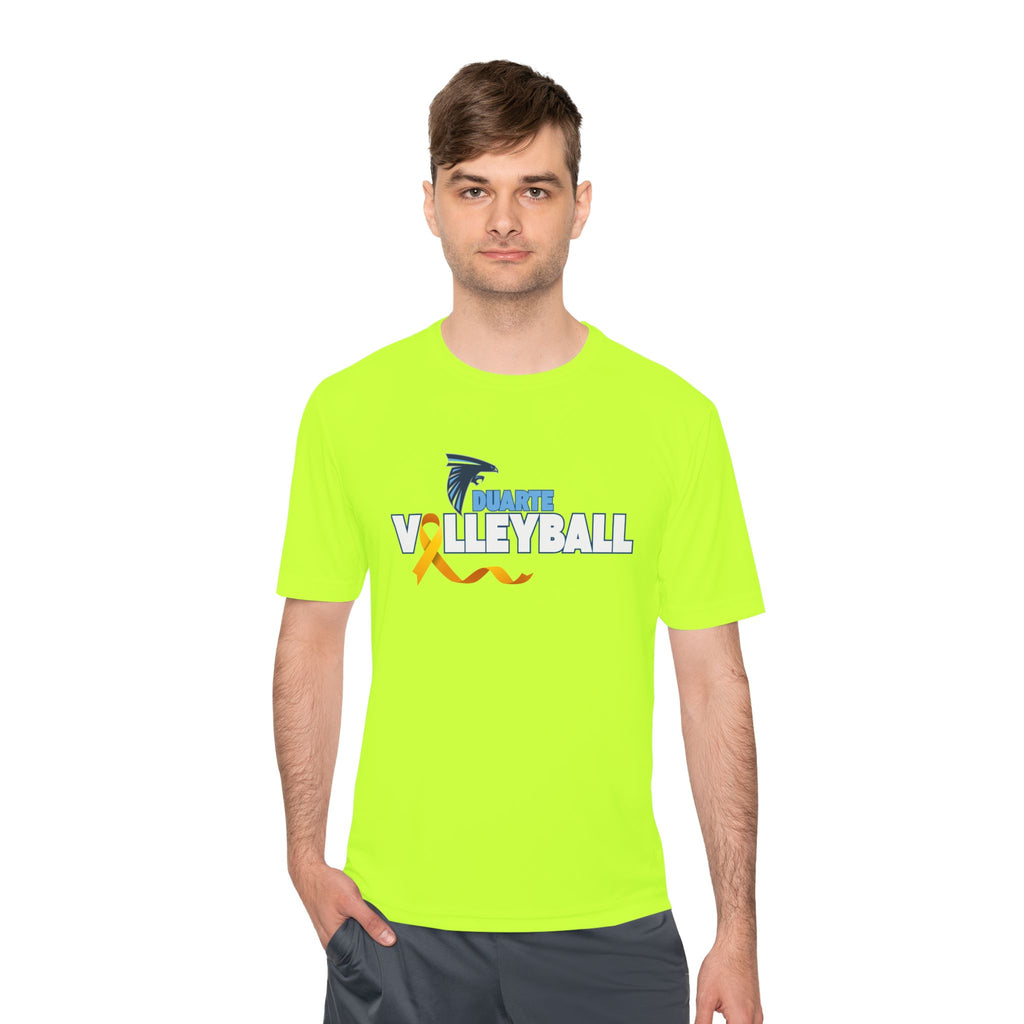 Duarte Volleyball Neon Suicide Prevention Awareness Moisture-Wicking Tee