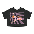 Hits Like a Girl Orange Hair Champion Cropped T-Shirt