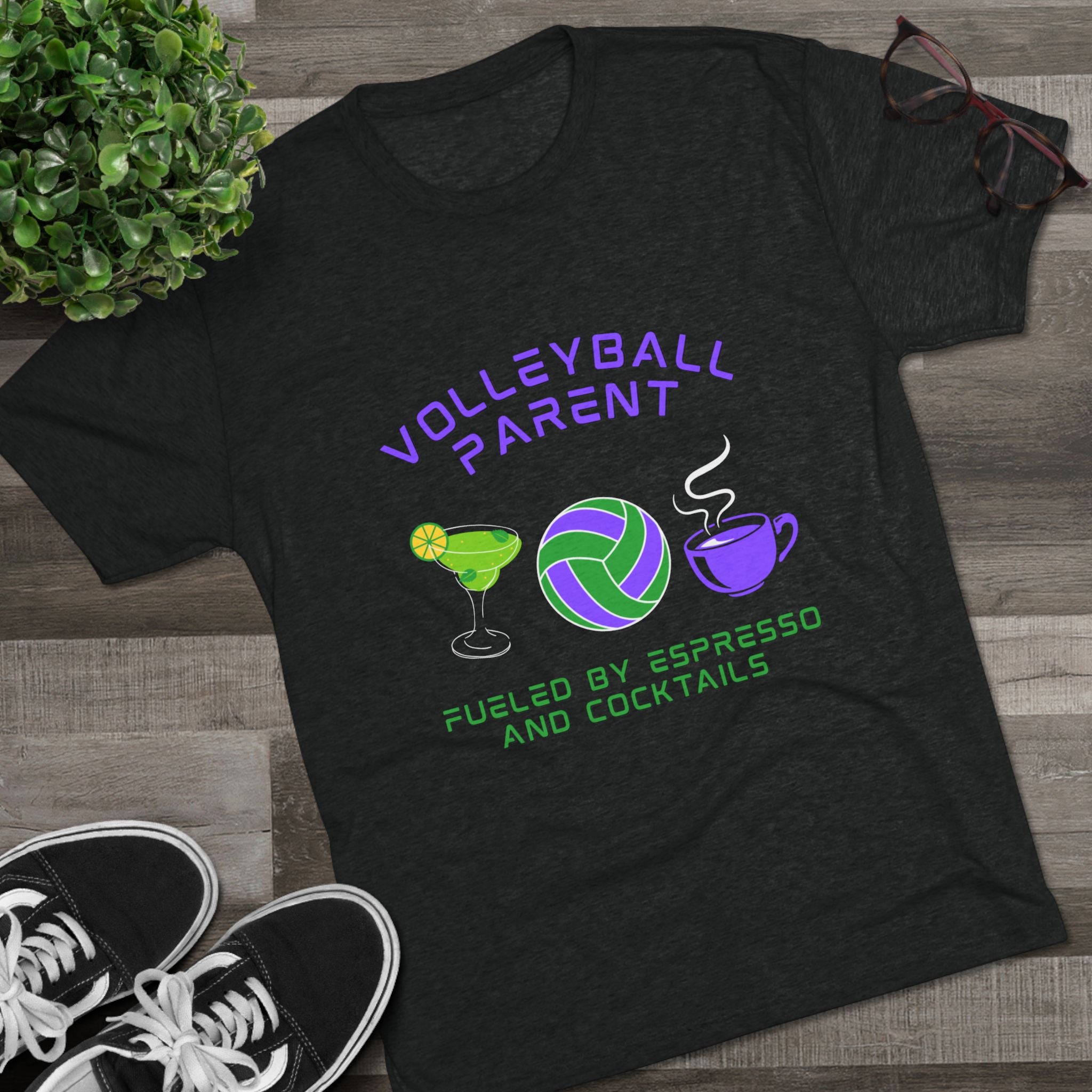 Fueled by Espresso and Cocktails | Tri-Blend Crew | 8 Shirt Colors Options