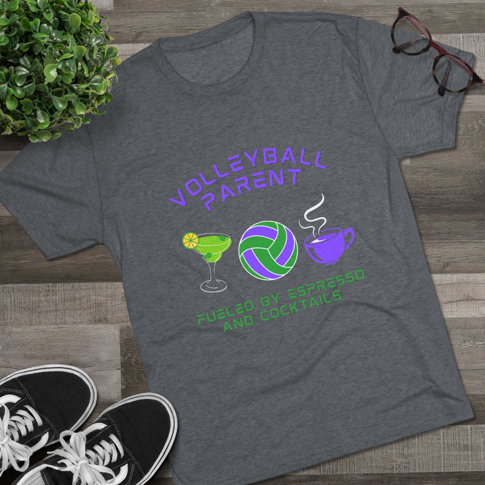 Fueled by Espresso and Cocktails | Tri-Blend Crew | 8 Shirt Colors Options