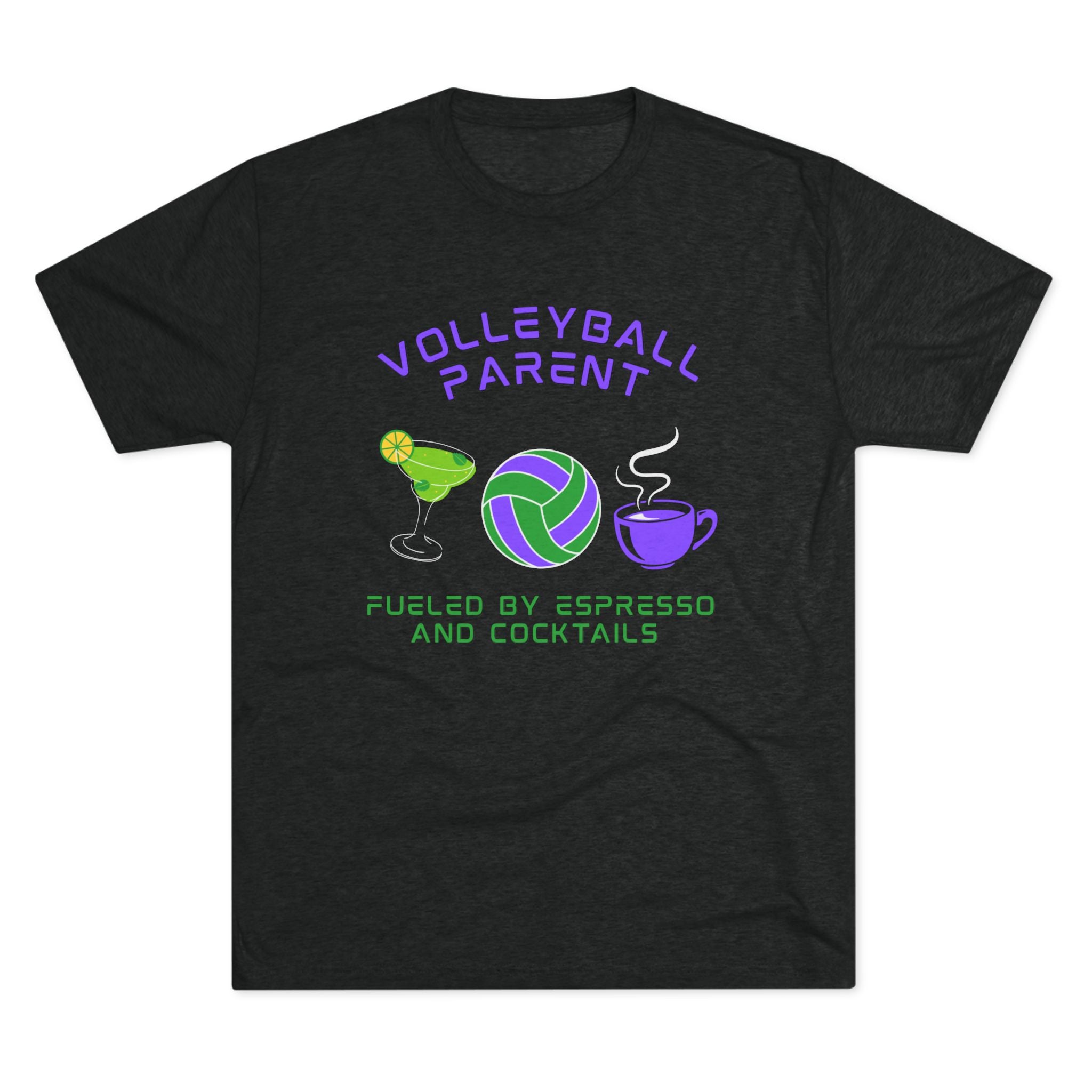 Volleyball Parent Fueled by Espresso and Cocktails T-Shirt