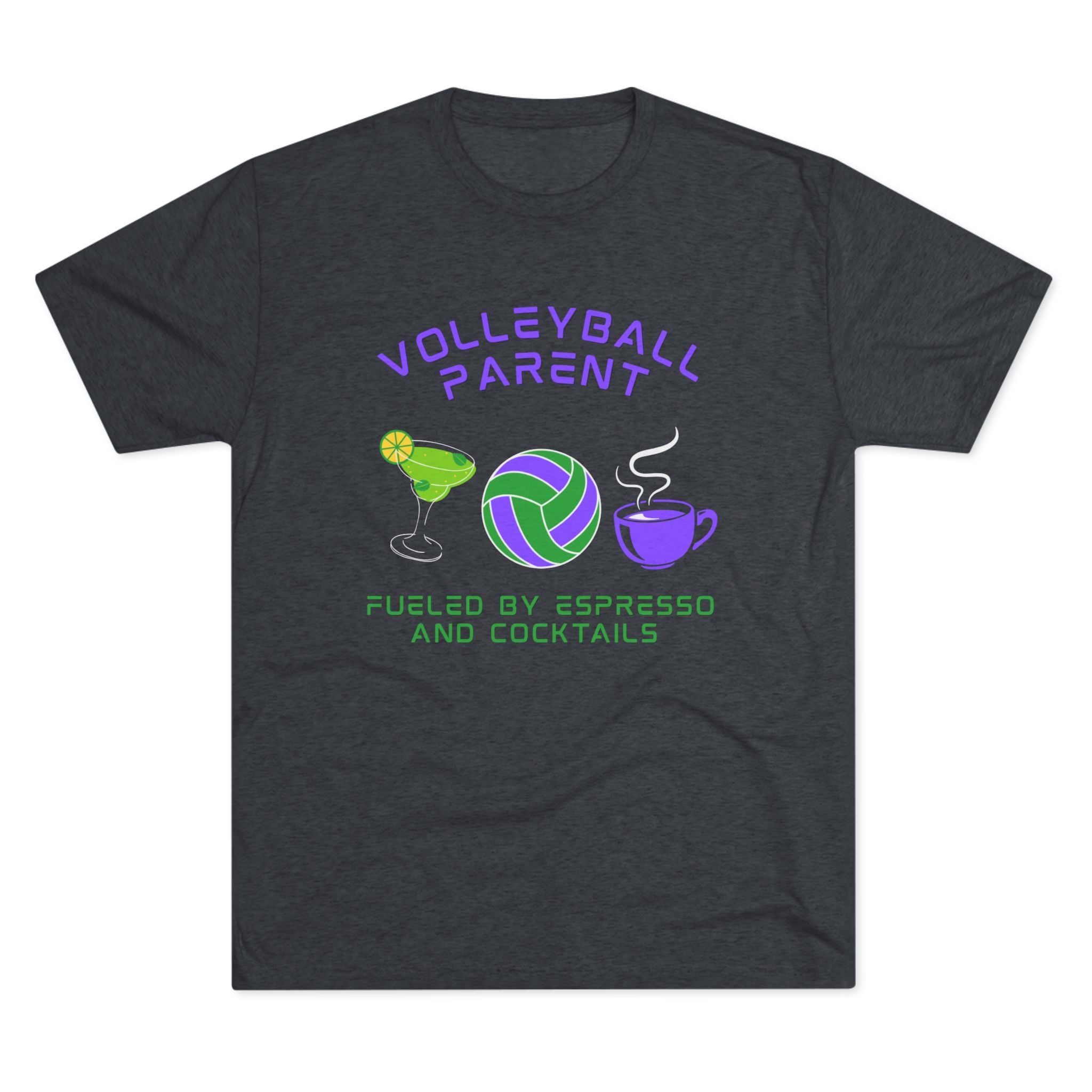 Volleyball Parent Fueled by Espresso and Cocktails T-Shirt