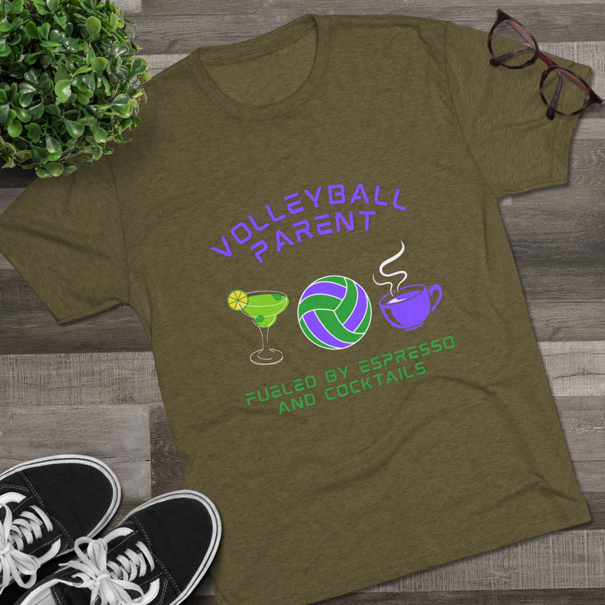 Fueled by Espresso and Cocktails | Tri-Blend Crew | 8 Shirt Colors Options