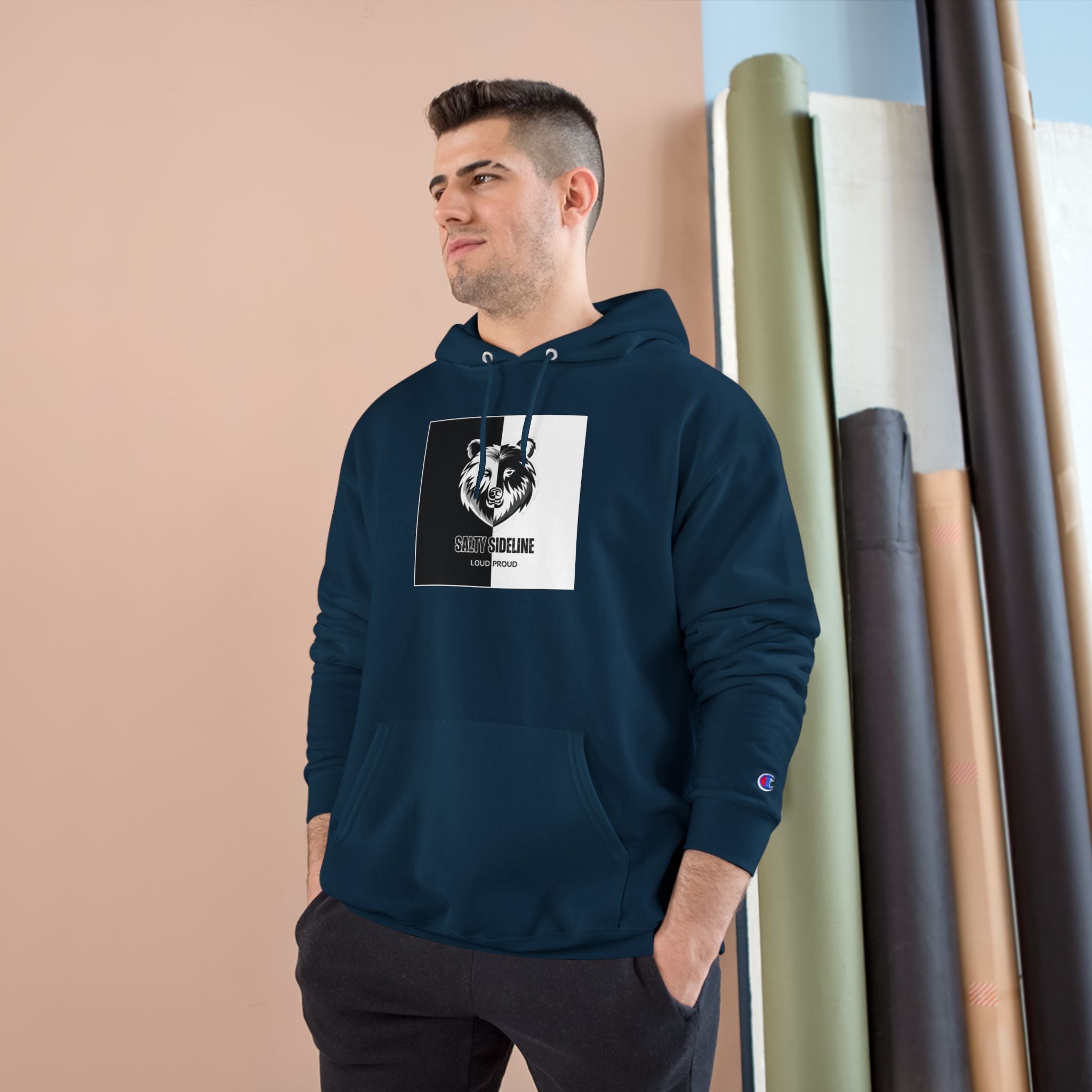 Salty Sideline Logo - Dark| Champion Hoodie | 3 Hoodie Color Options