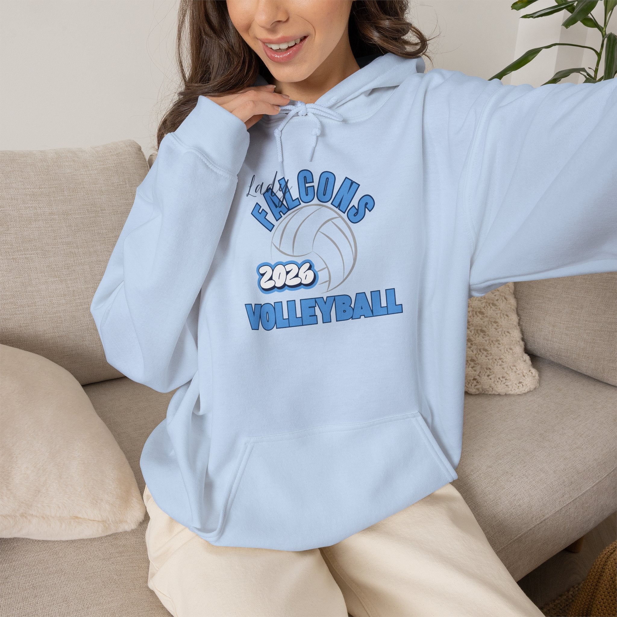 Lady Falcons 2026 Volleyball Logo Hoodie