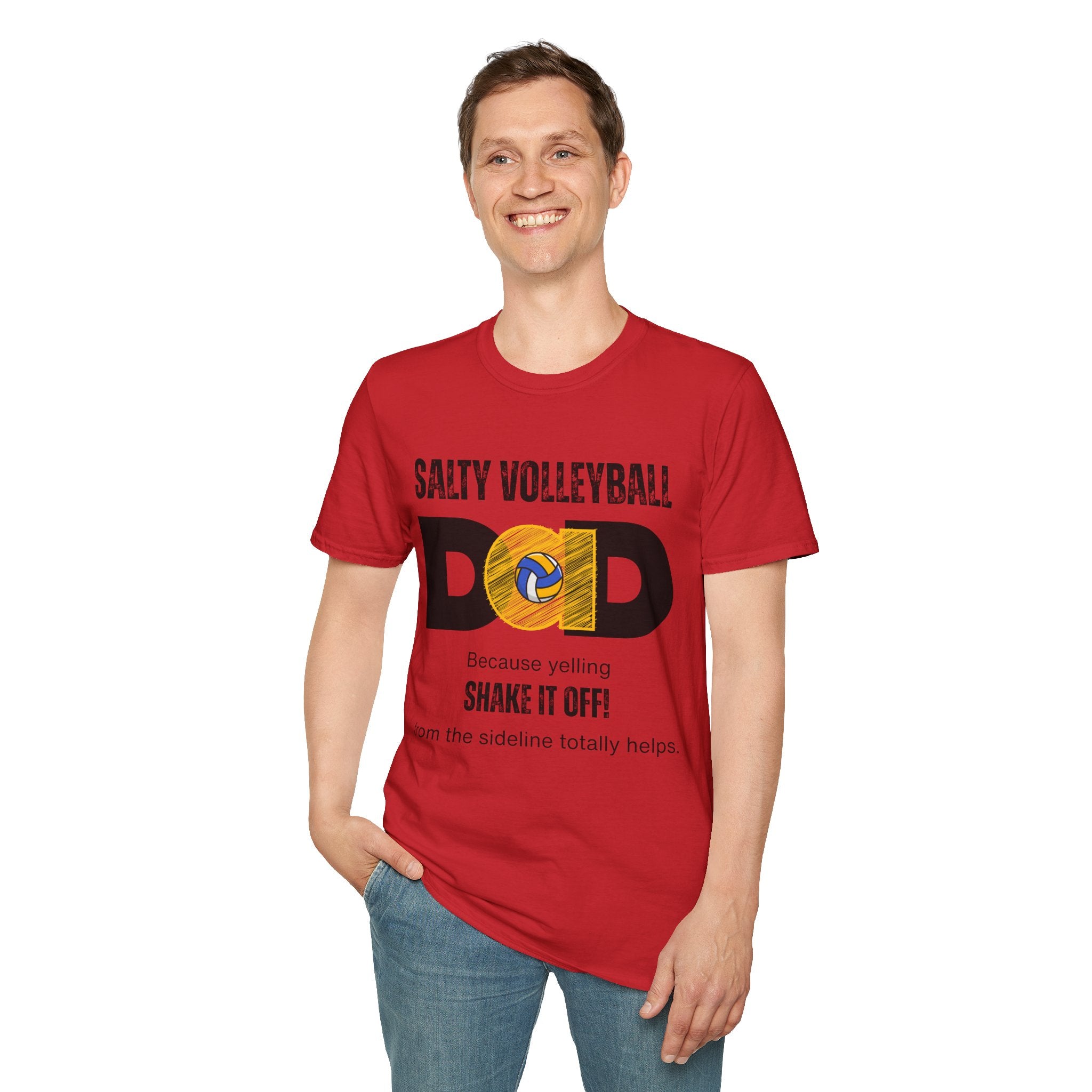 Salty Volleyball Dad - Shake It Off | Unisex Softstyle T-Shirt | 6 Shirt Color Options