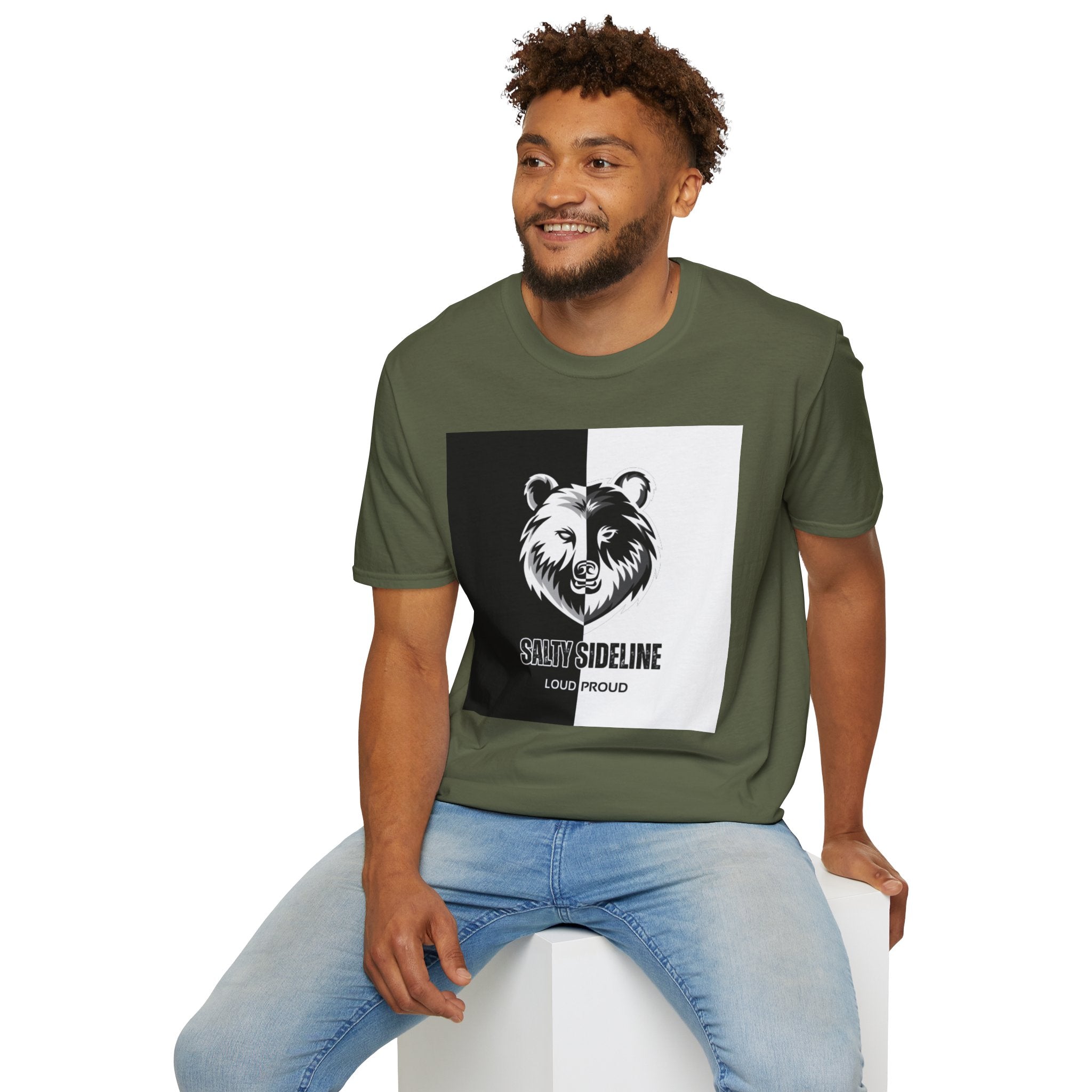 Salty Sideline Logo | Unisex Softstyle T-Shirt | 12 Shirt Color Options