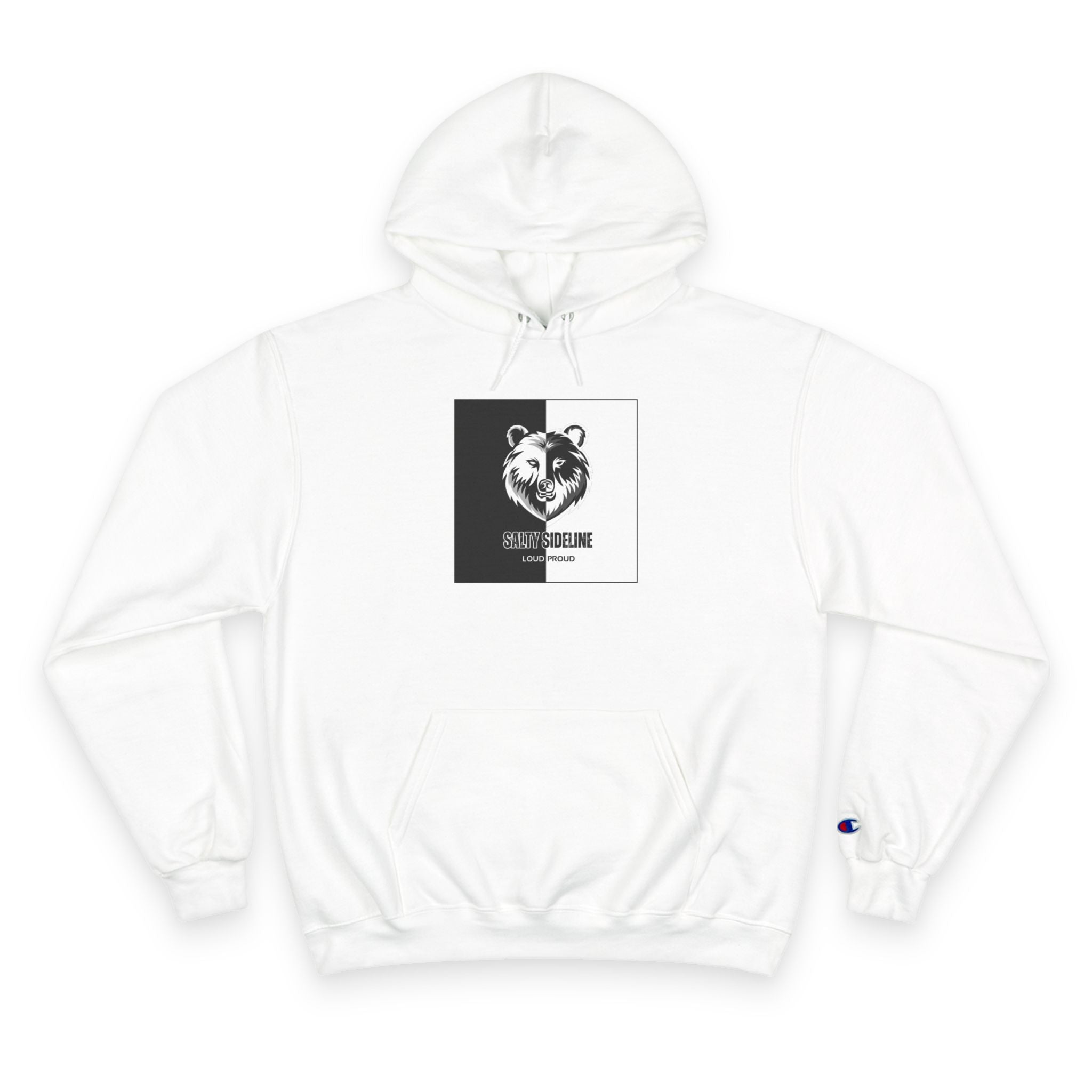 Salty Sideline Logo Champion Hoodie (White)