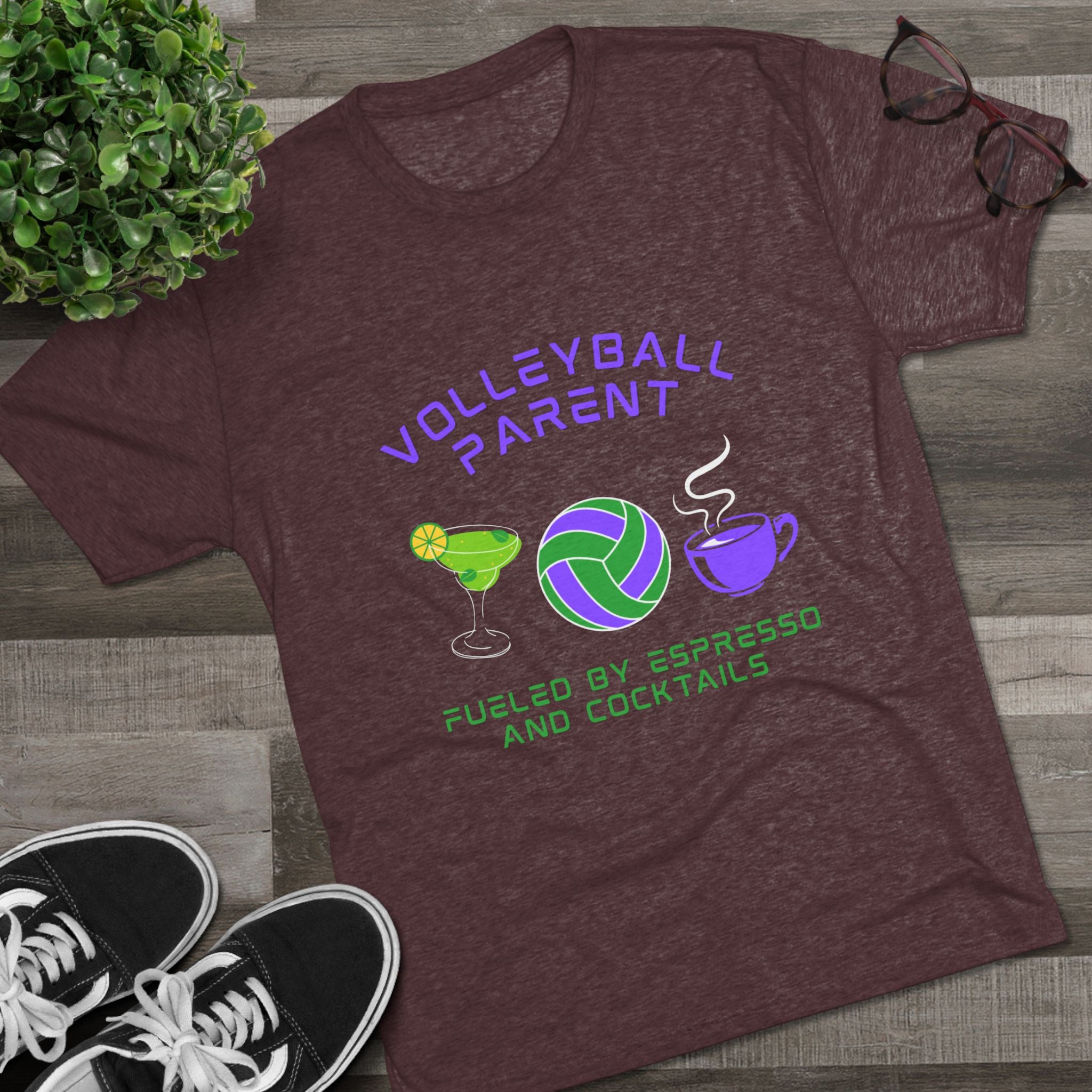 Fueled by Espresso and Cocktails | Tri-Blend Crew | 8 Shirt Colors Options
