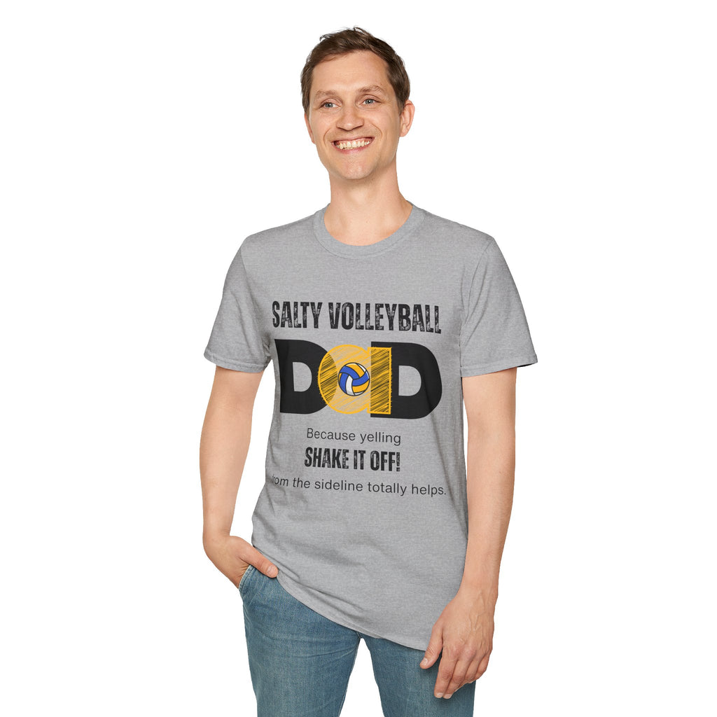 Salty Volleyball Dad - Shake It Off | Unisex Softstyle T-Shirt | 6 Shirt Color Options