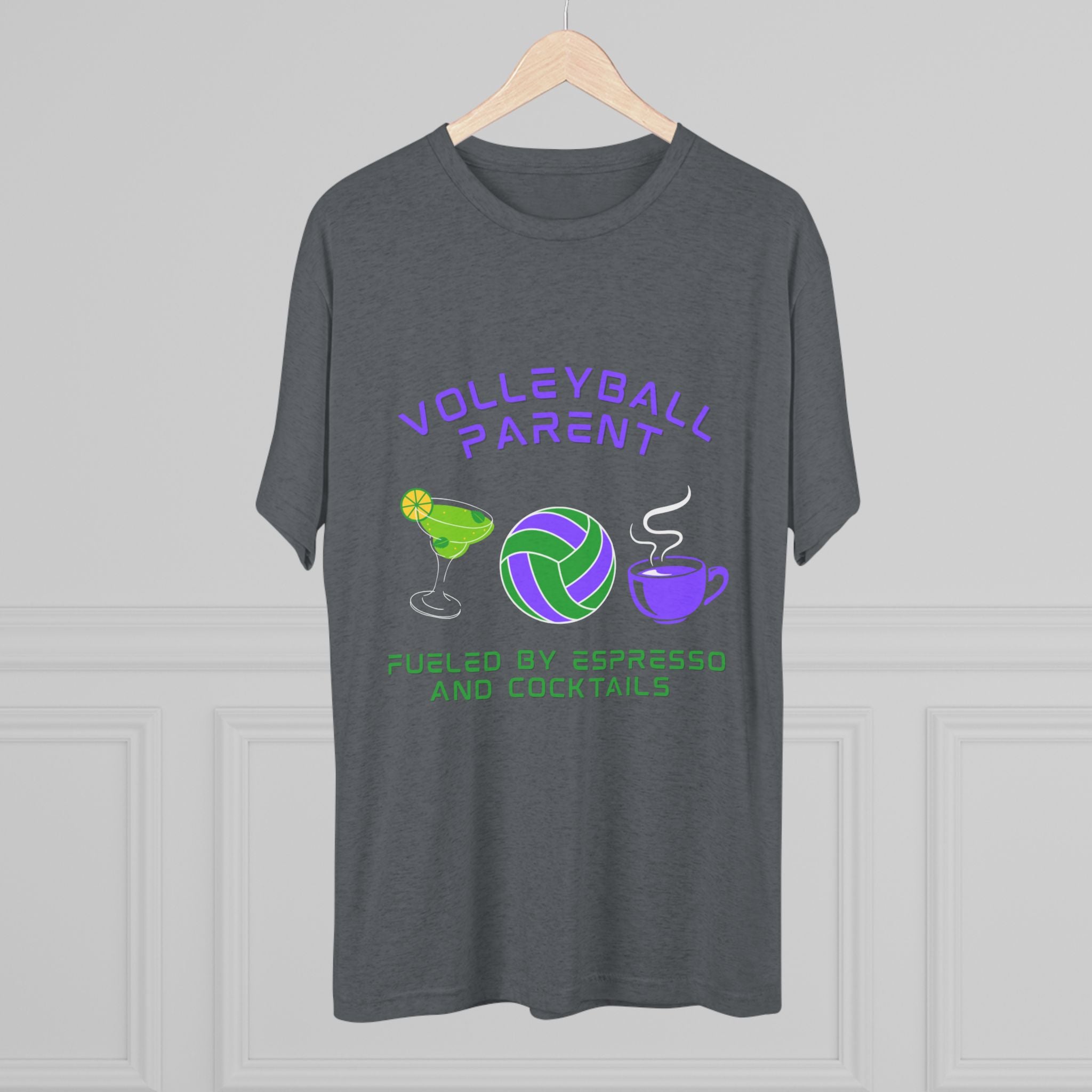 Fueled by Espresso and Cocktails | Tri-Blend Crew | 8 Shirt Colors Options