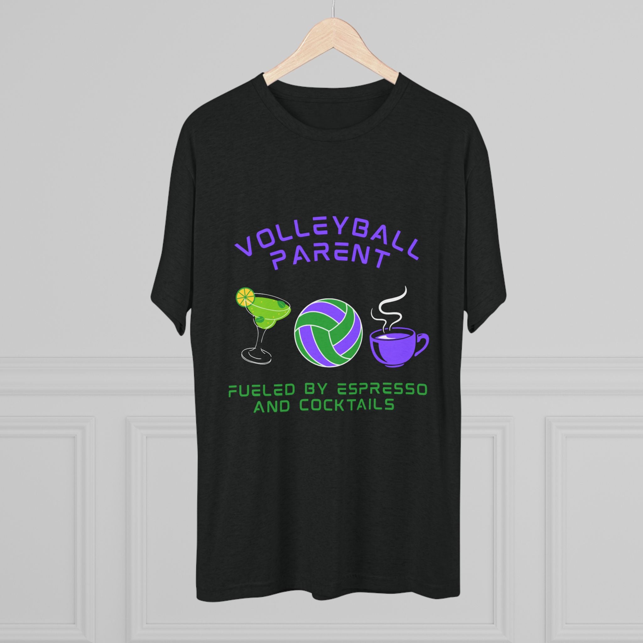 Fueled by Espresso and Cocktails | Tri-Blend Crew | 8 Shirt Colors Options