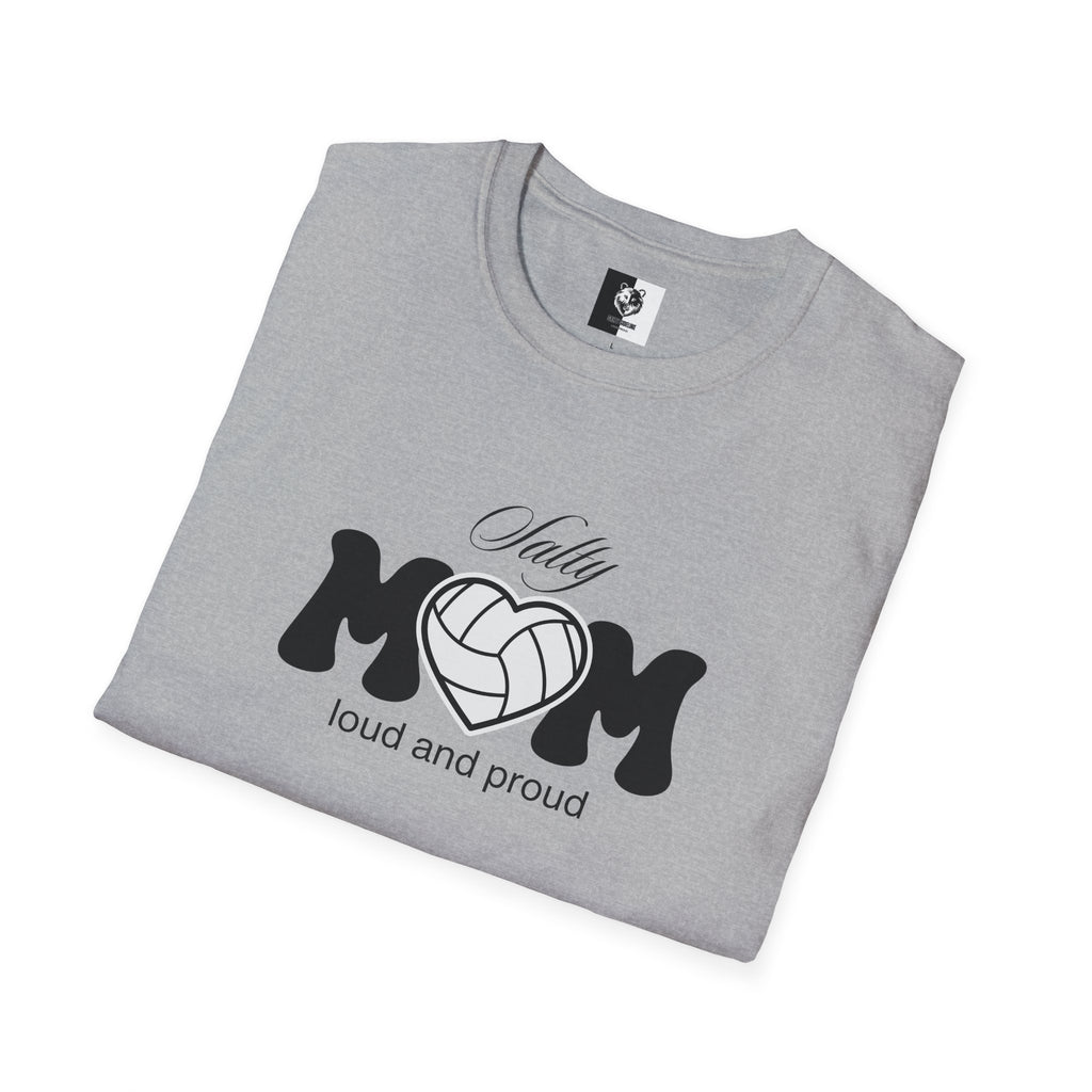 Salty Volleyball Mom Unisex Softstyle Shirt | 5 Shirt Color Options