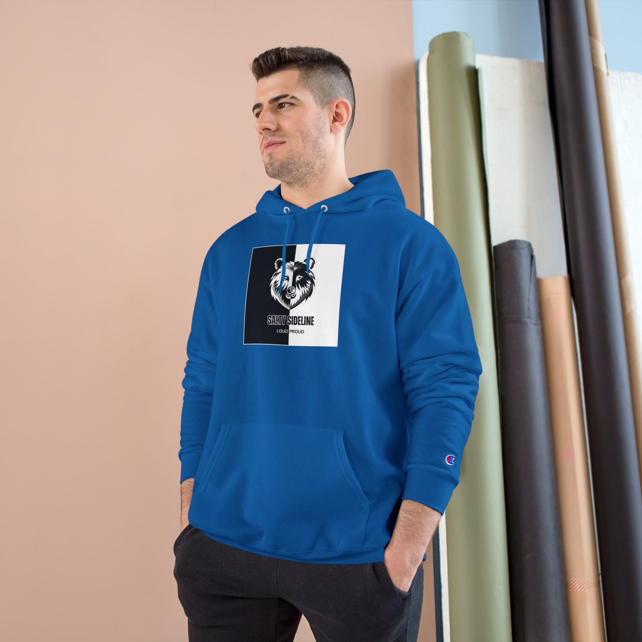 Salty Sideline Logo - Dark| Champion Hoodie | 3 Hoodie Color Options