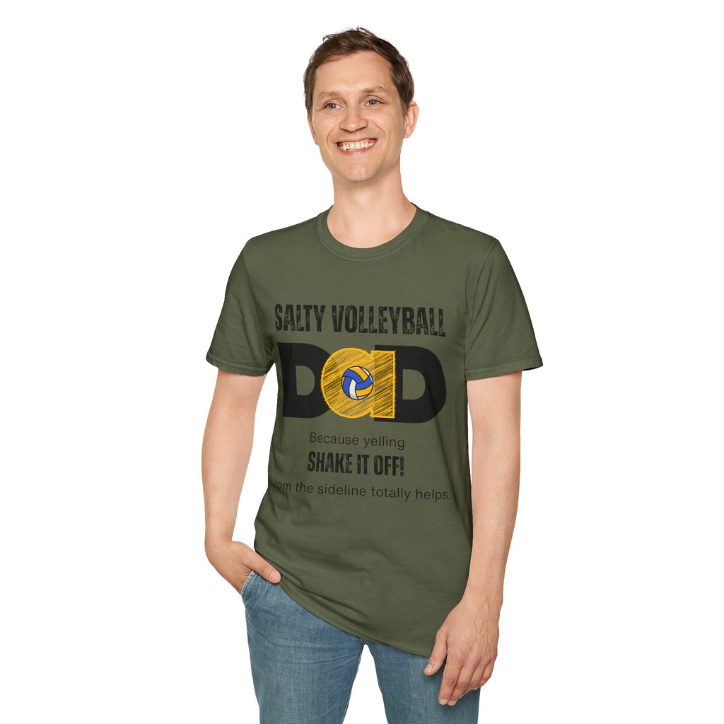 Salty Volleyball Dad - Shake It Off | Unisex Softstyle T-Shirt | 6 Shirt Color Options