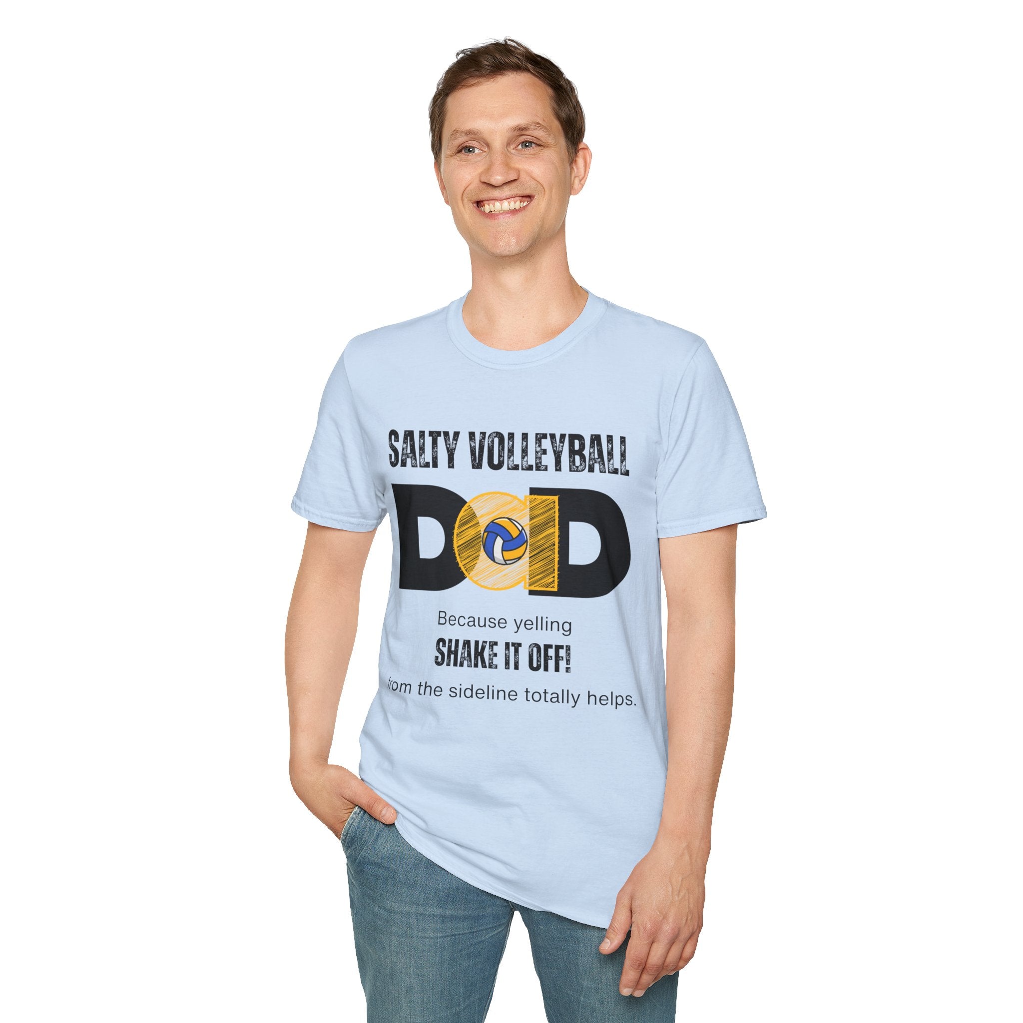 Salty Volleyball Dad - Shake It Off | Unisex Softstyle T-Shirt | 6 Shirt Color Options