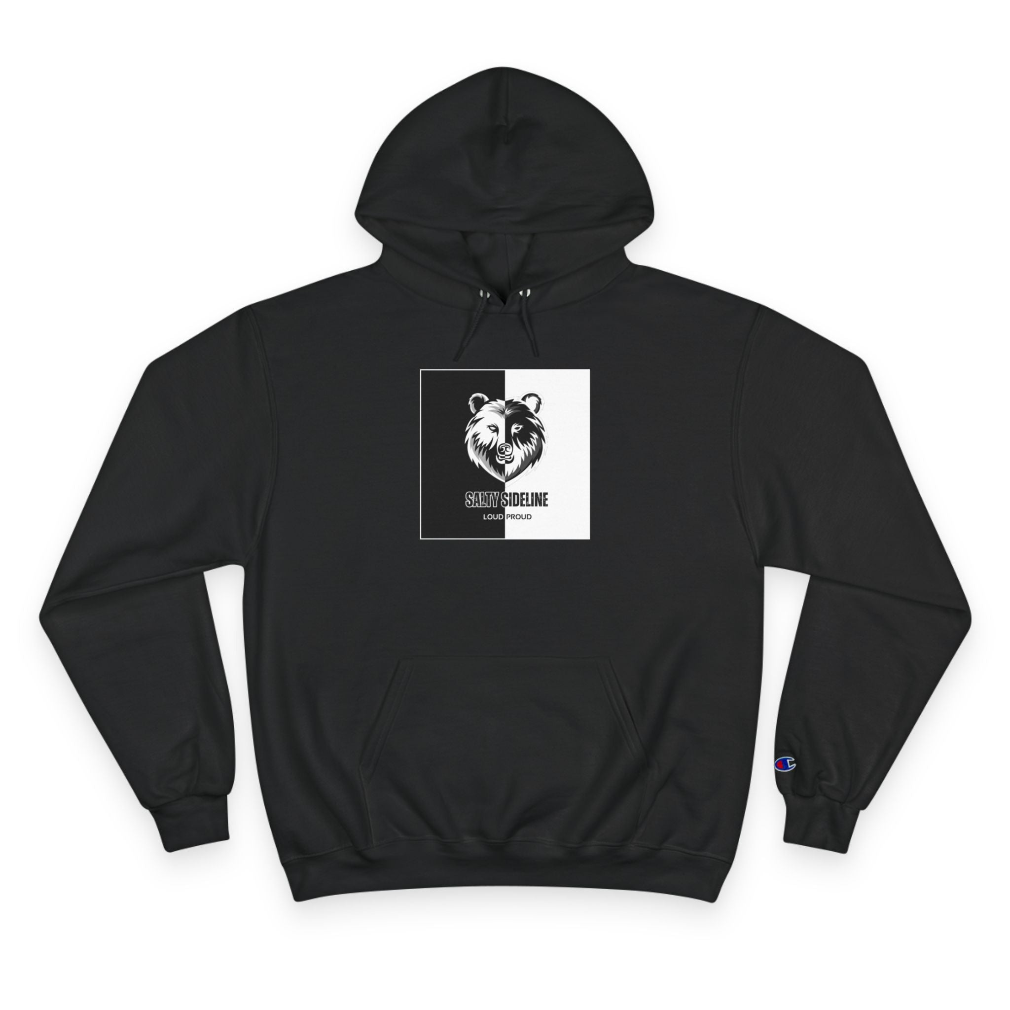 Salty Sideline Logo Champion Hoodie (Black)