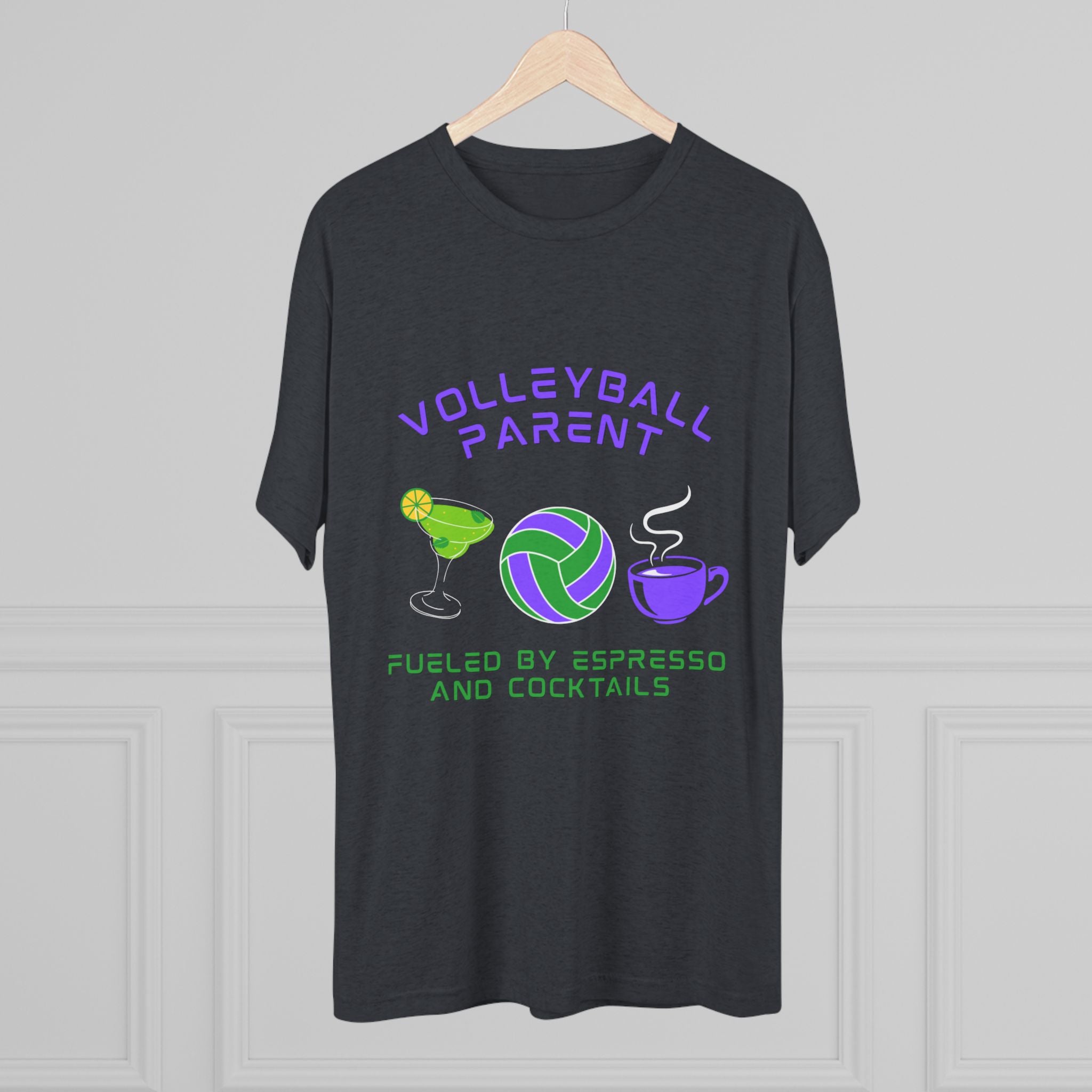 Fueled by Espresso and Cocktails | Tri-Blend Crew | 8 Shirt Colors Options