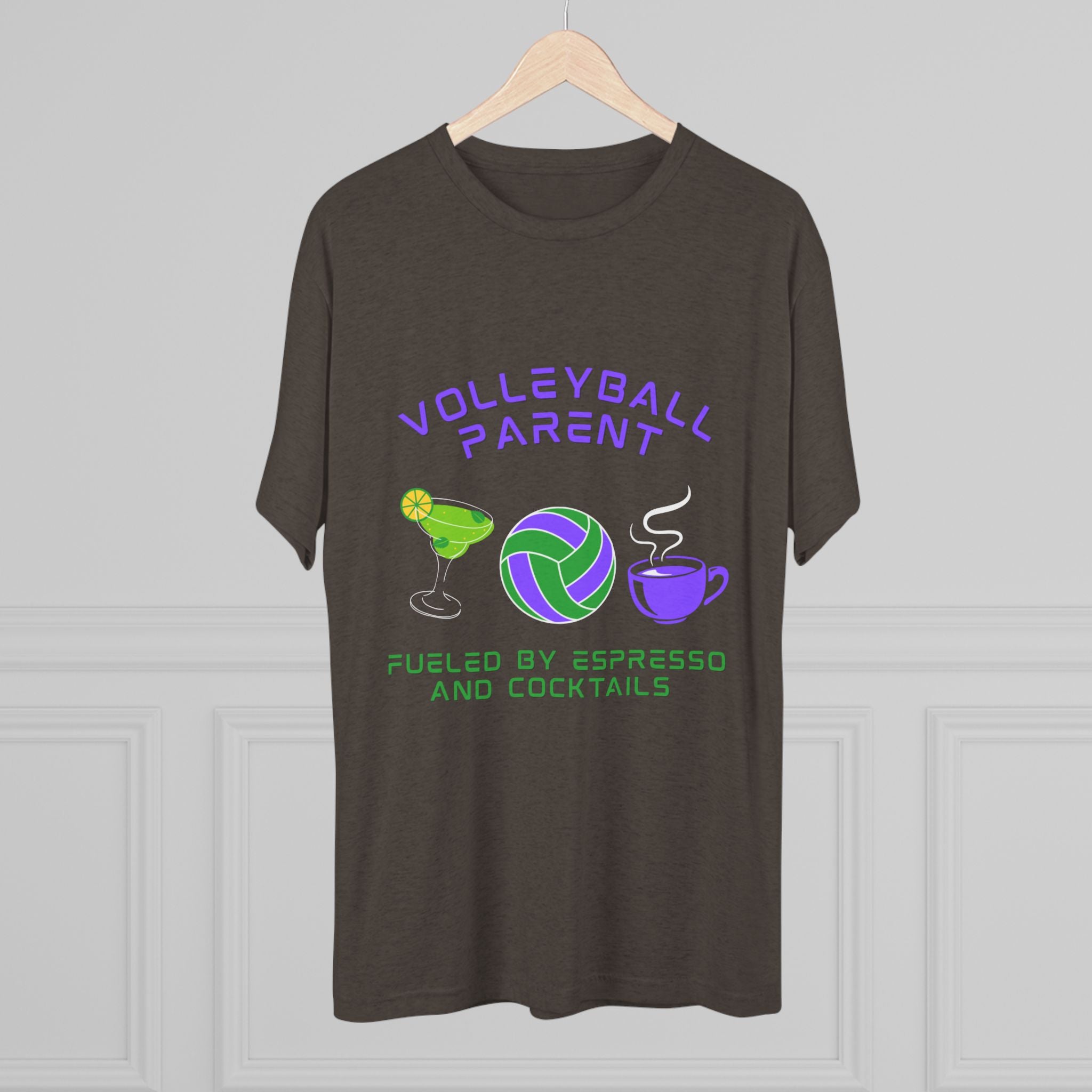 Fueled by Espresso and Cocktails | Tri-Blend Crew | 8 Shirt Colors Options