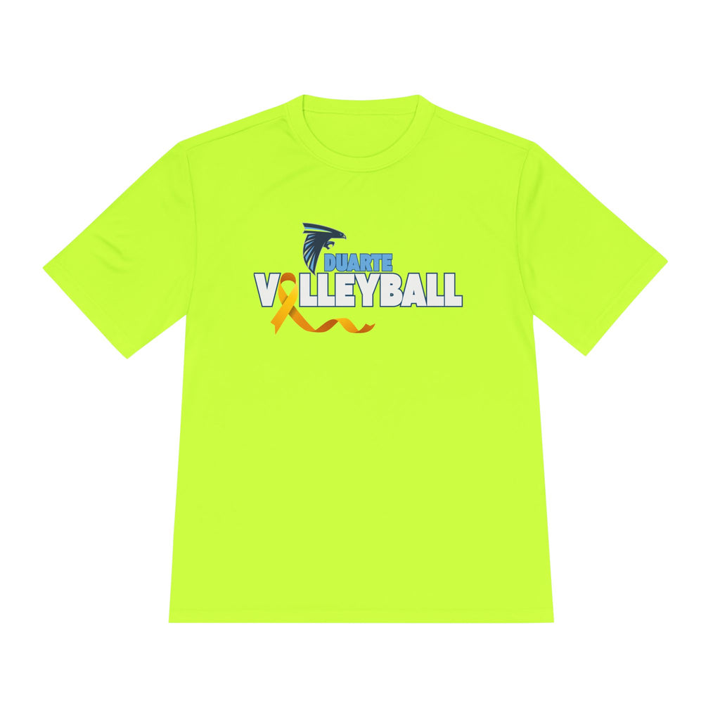 Duarte Volleyball Neon Suicide Prevention Awareness Moisture-Wicking Tee