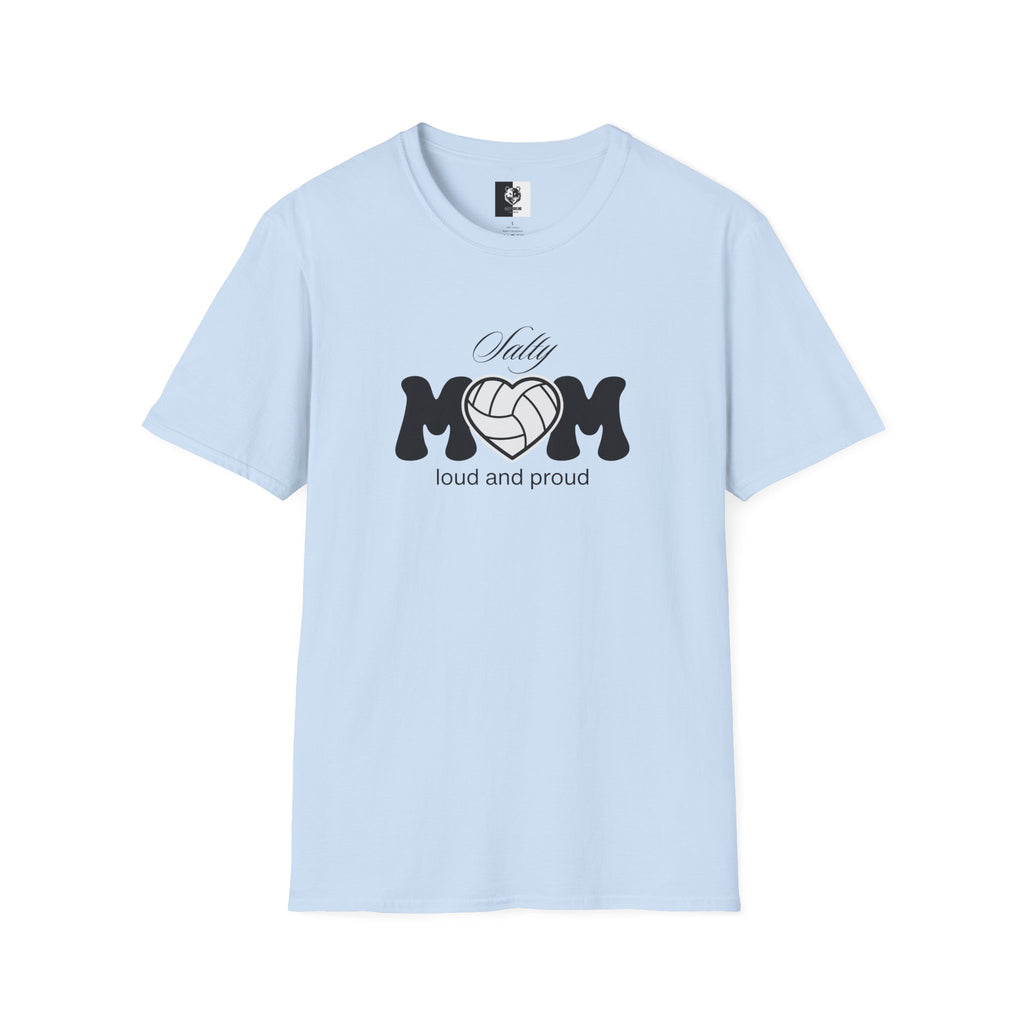 Salty Volleyball Mom Unisex Softstyle Shirt | 5 Shirt Color Options