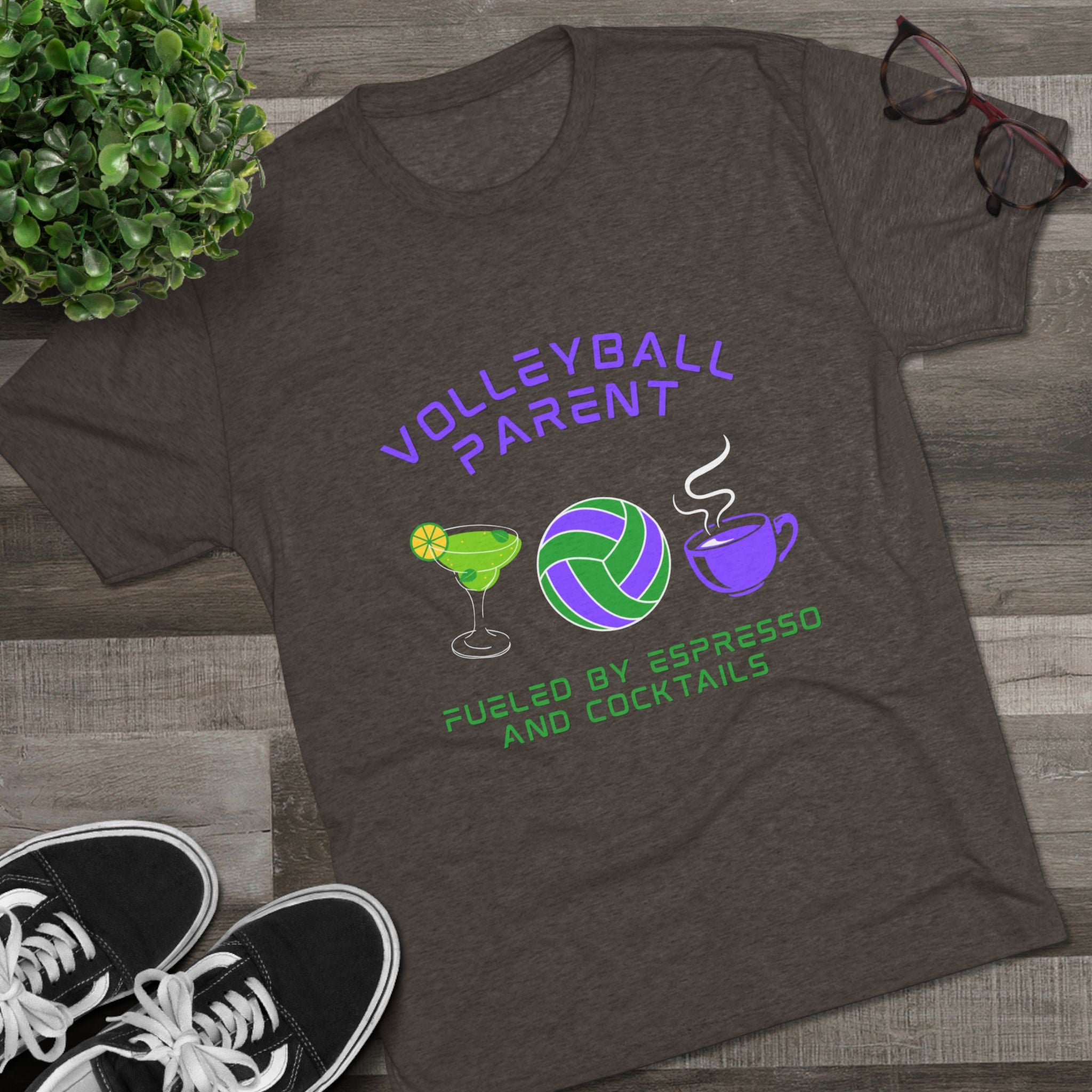 Fueled by Espresso and Cocktails | Tri-Blend Crew | 8 Shirt Colors Options