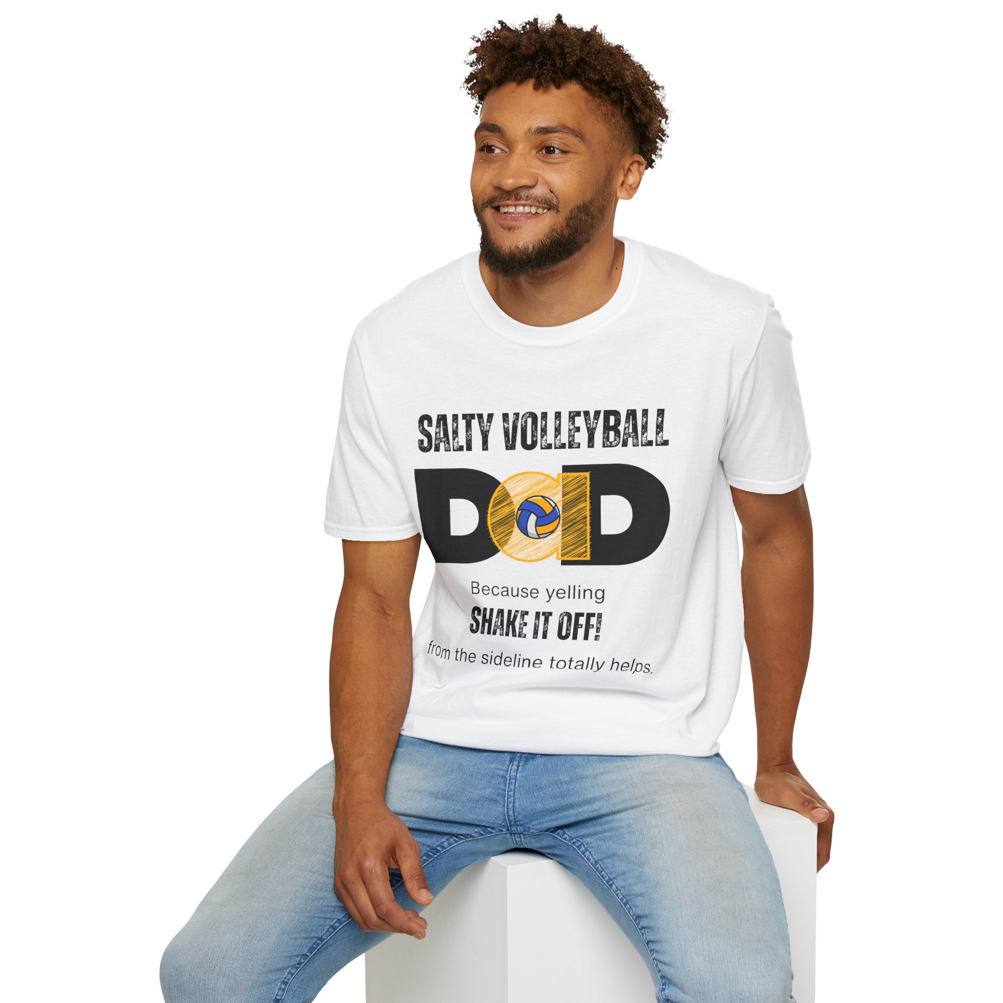 Salty Volleyball Dad - Shake It Off | Unisex Softstyle T-Shirt | 6 Shirt Color Options